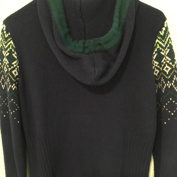 Eddie Bauer knitted sweater with hood, women’s size large, button up - Picture 8 of 9